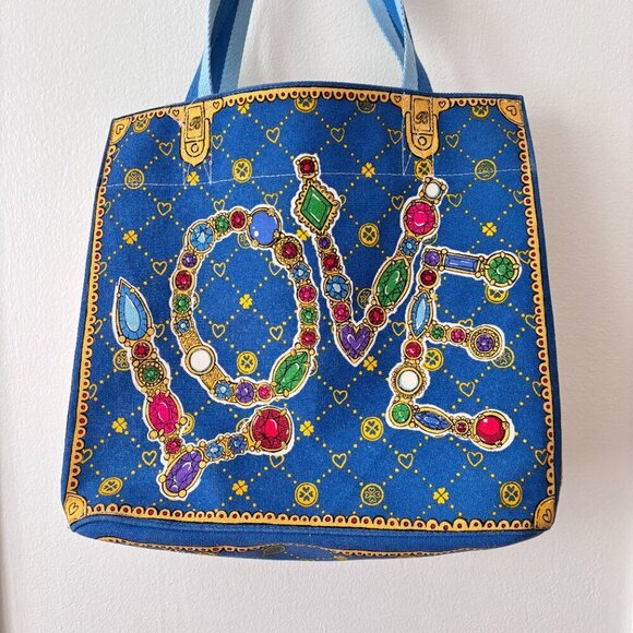 Brighton Glittering Love Canvas Tote Bag - Picture 8 of 11